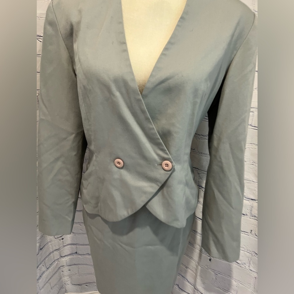 Vintage Miss 2 K - 2 piece sage suit — size 2/4